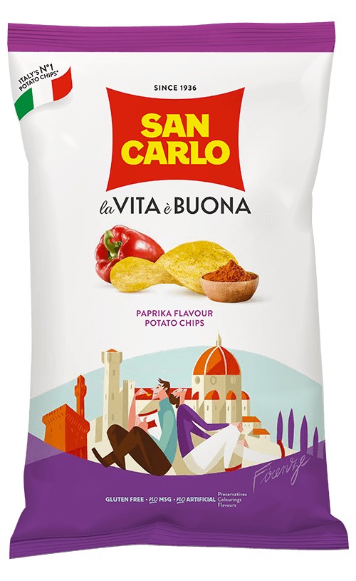 San Carlo Paprika Potato Chips 180g Bags