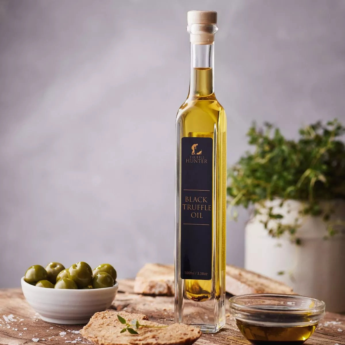 Black Truffle Oil Gift Bottle (100ml) - Seasoning & Marinading - Olive Oil