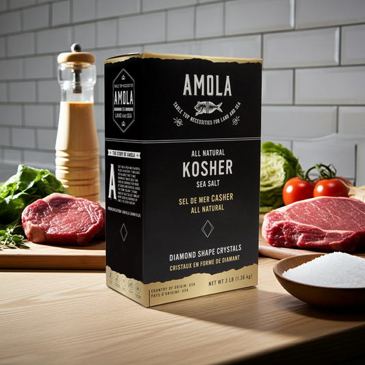 Amola Kosher Sea Salt - All Natural, 1.36kg