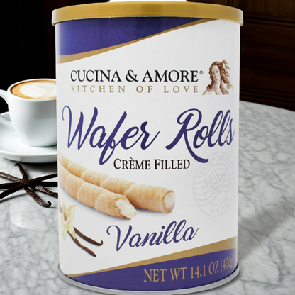 Gaufrettes roulées à la vanille Cucina &amp; Amore 400 g 