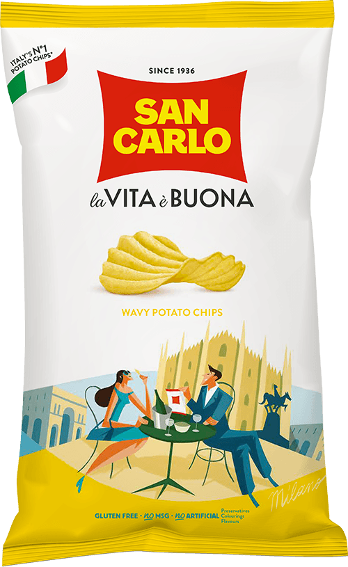 San Carlo Rustica (wavy) Potato Chips 180g Bags