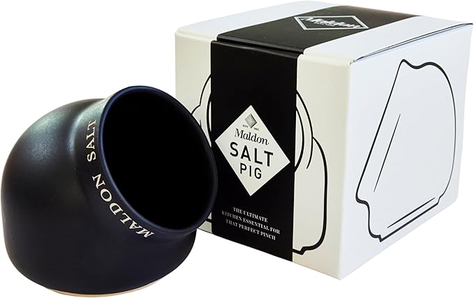 Maldon Salt - Ceramic Salt Pig | Made of Quality Ceramic| Black