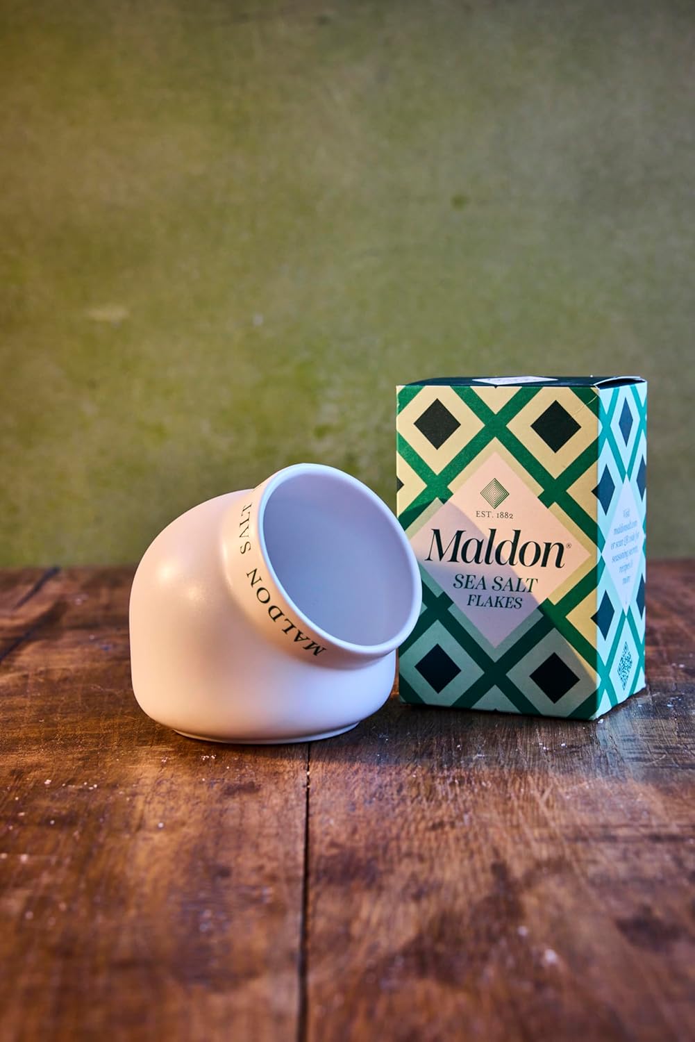 Maldon Salt - Ceramic Salt Pig Made of Quality Ceramic - Cream/Off-White