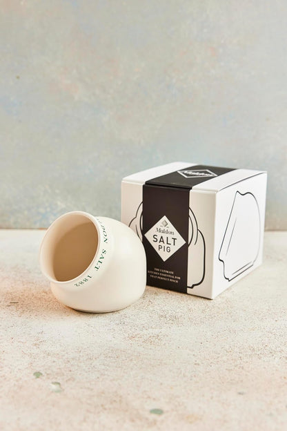 Maldon Salt - Ceramic Salt Pig Made of Quality Ceramic - Cream/Off-White