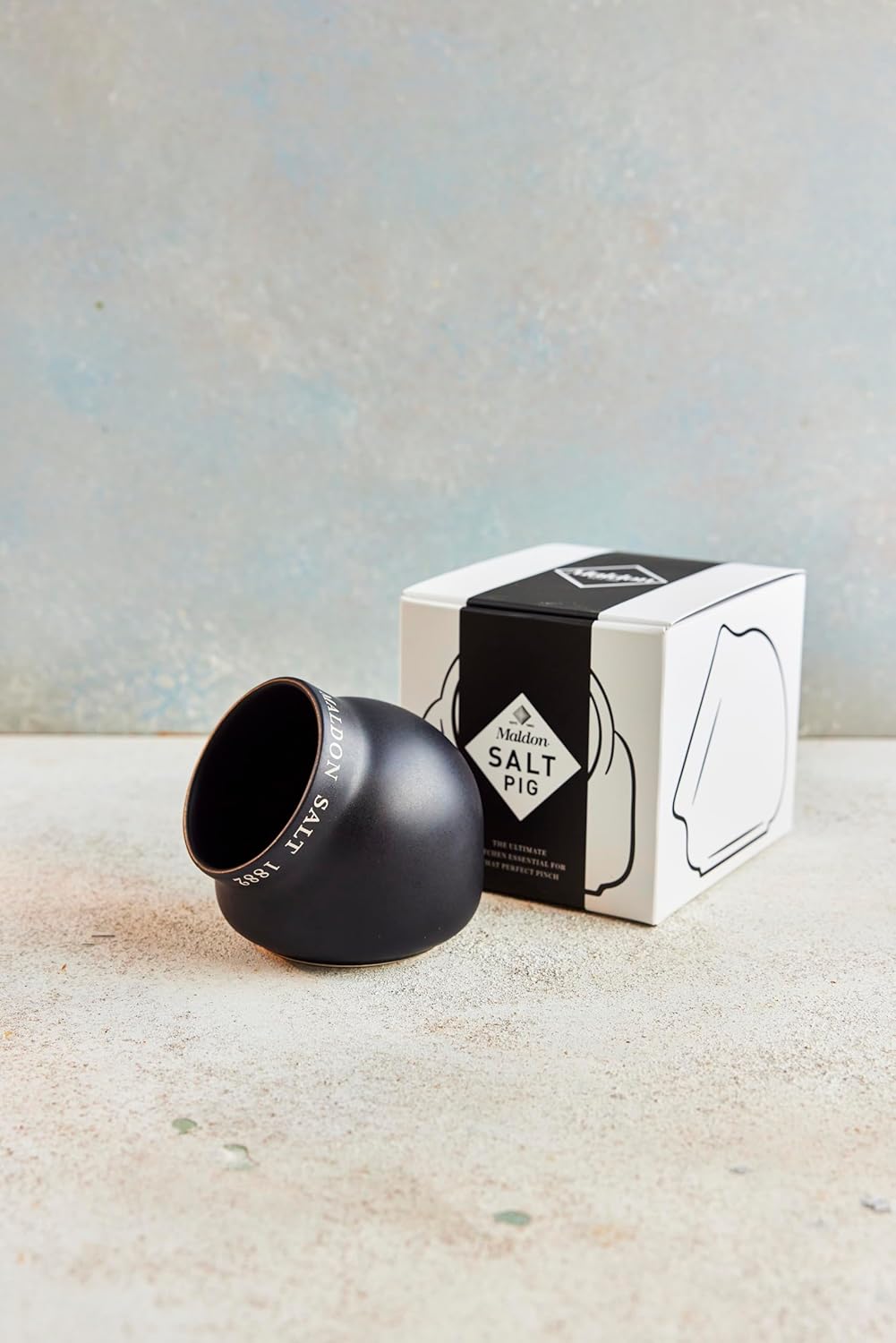 Maldon Salt - Ceramic Salt Pig | Made of Quality Ceramic| Black