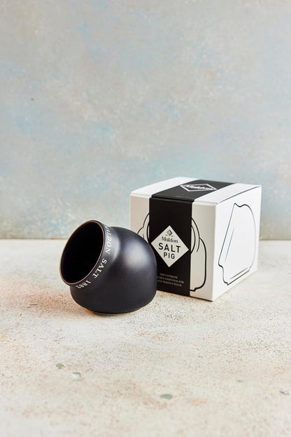 Maldon Salt - Ceramic Salt Pig | Made of Quality Ceramic| Black