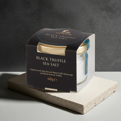 Flaked Black Truffle Sea Salt - Gourmet Food Seasoning Condiment