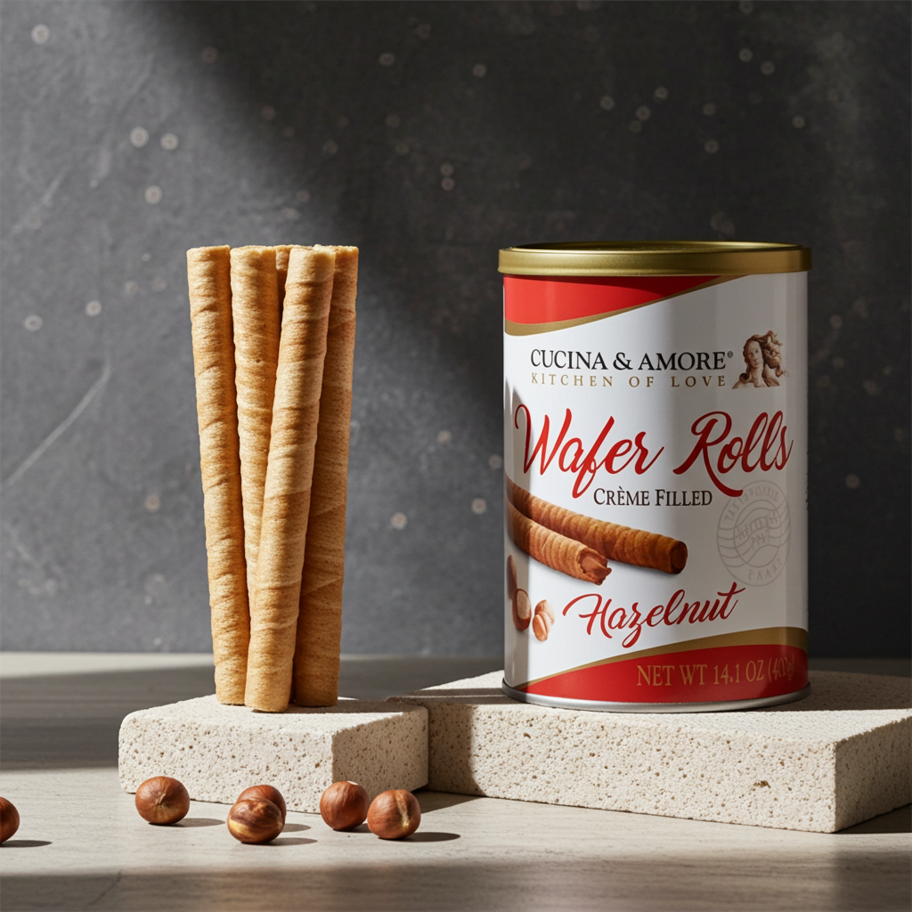 Cucina & Amore Hazelnut Rolled Wafers 400g
