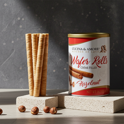 Cucina & Amore Hazelnut Rolled Wafers 400g