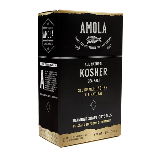 Amola Kosher Sea Salt - All Natural, 1.36kg