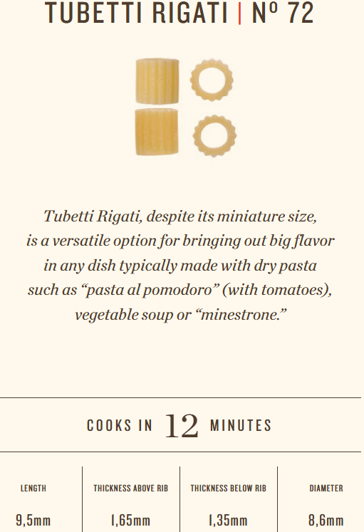 RUMMO TUBETTI RIGATI | Nº 72 500G