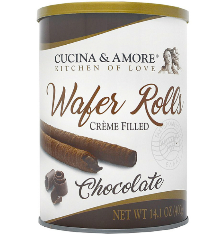 Cucina & Amore Chocolate Rolled Wafers 400g