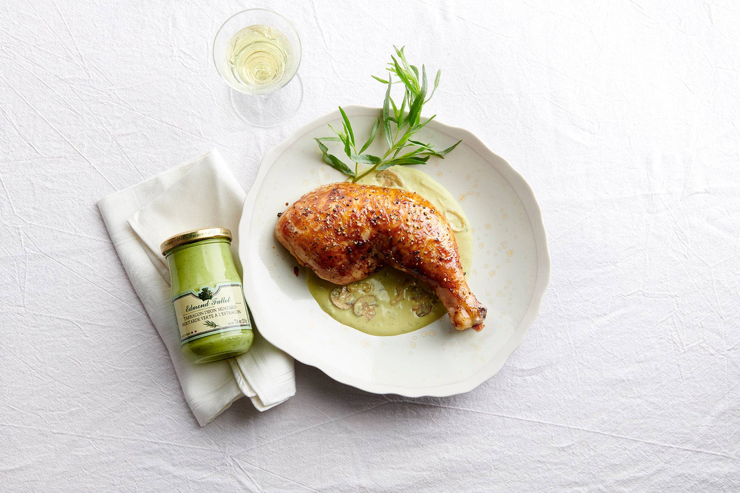 Edmond fallot-Moutarde verte à l'estragon (Green Mustard with Tarragon) 210 ml