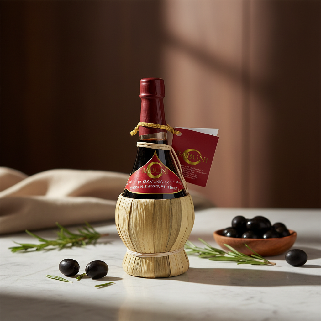 AGED Balsamic Condiment with White Truffle 100 ML mini classic flask (aged in barrels)