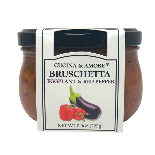 Eggplant & Red Pepper Bruschetta
