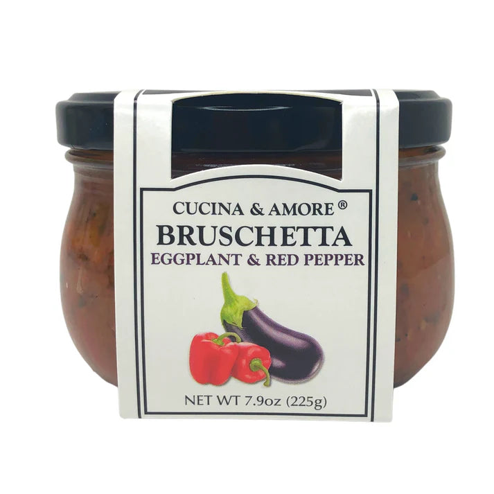 Eggplant & Red Pepper Bruschetta