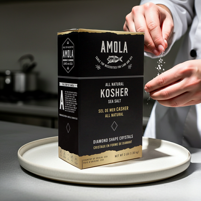 Amola Kosher Sea Salt - All Natural, 1.36kg