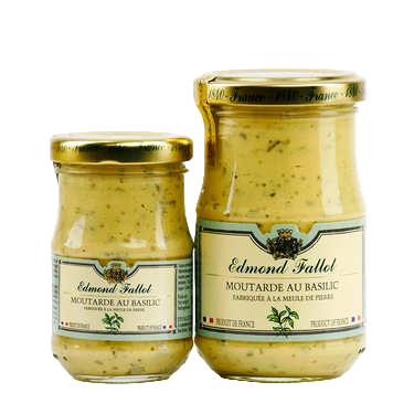 Edmond fallot-Moutarde de dijon au basilic(Dijon Mustard with Basil) 210 ml