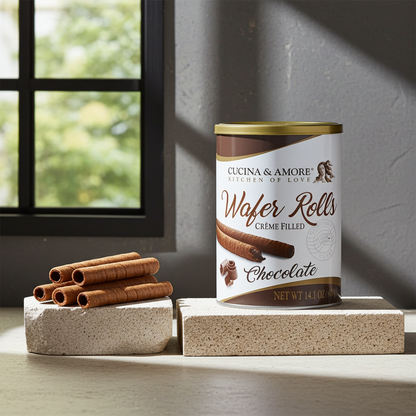 Cucina & Amore Chocolate Rolled Wafers 400g