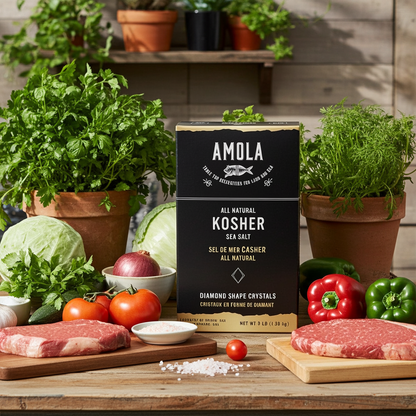 Amola Kosher Sea Salt - All Natural, 1.36kg